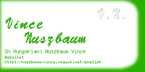 vince nuszbaum business card